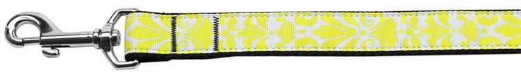 Damask Yellow Nylon Dog Leash 5/8 inch wide 4ft Long